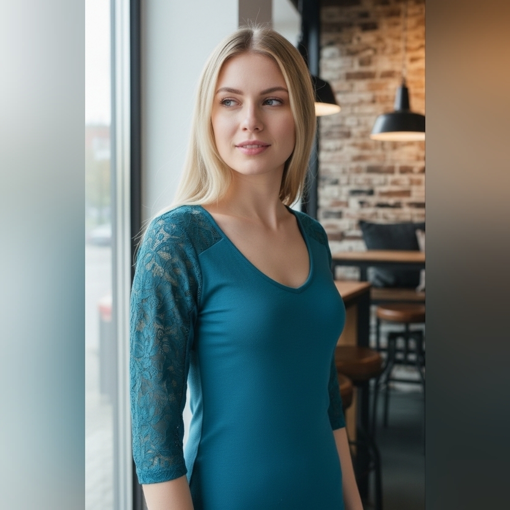 Guess Long Sleeve Lace Top